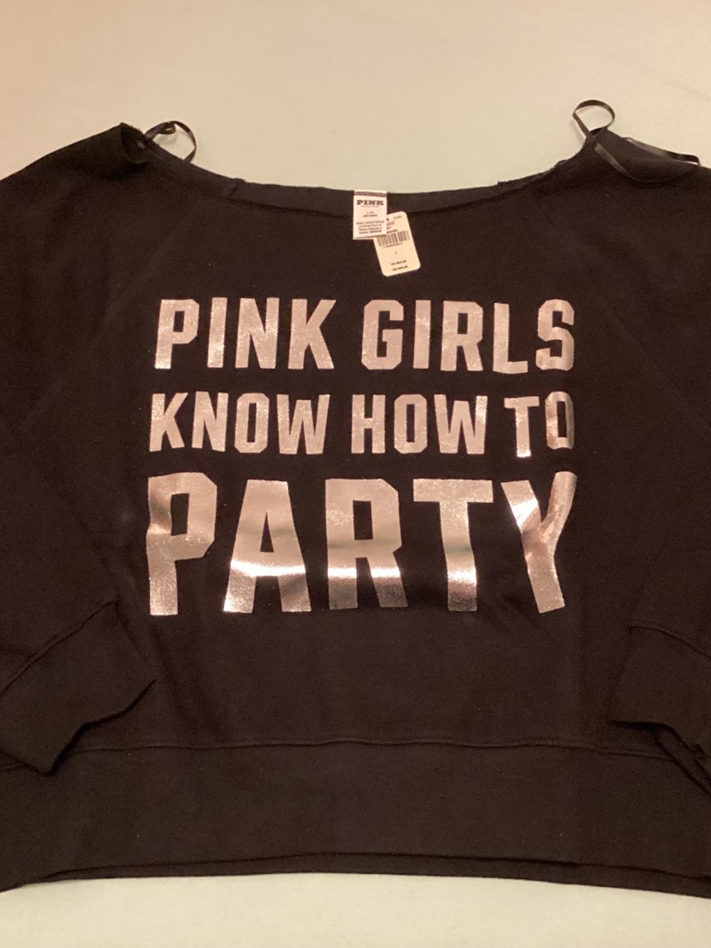 PINK Victoria’s Secret off shoulder sweatshirt NEW